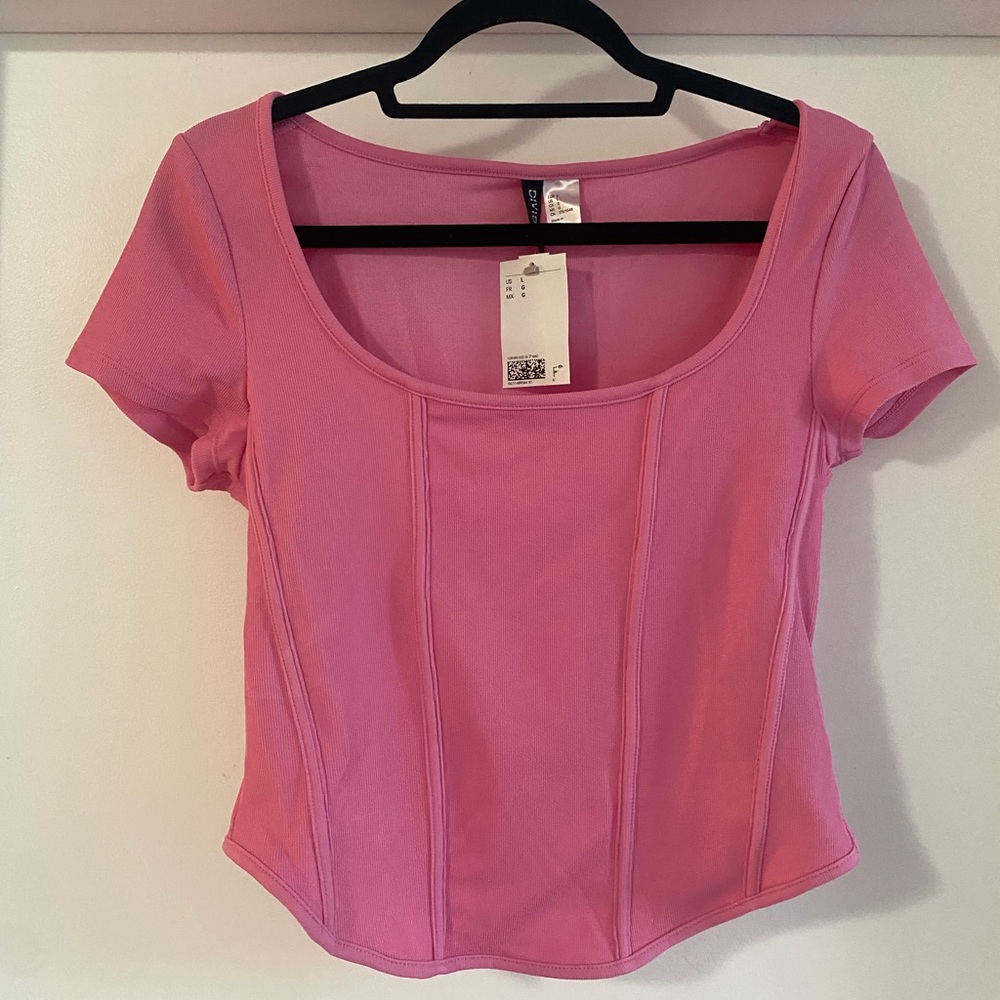 Pink Cropped T-Shirt